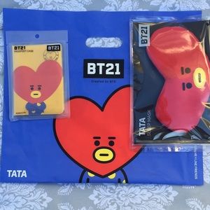 Official BT21 sleep mask, passport case, bag